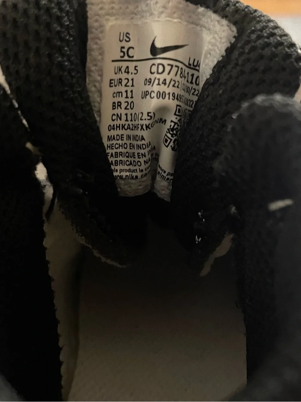 Nike size 5c